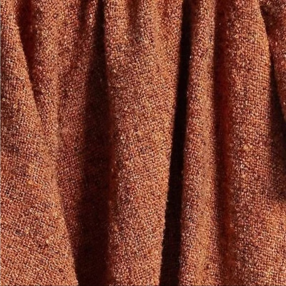Threshold 60x50" Marled Boucle Textured Wool Cozy Throw Blanket, Orange - Picture 3 of 4
